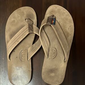 Rainbow Tan Flip Flops